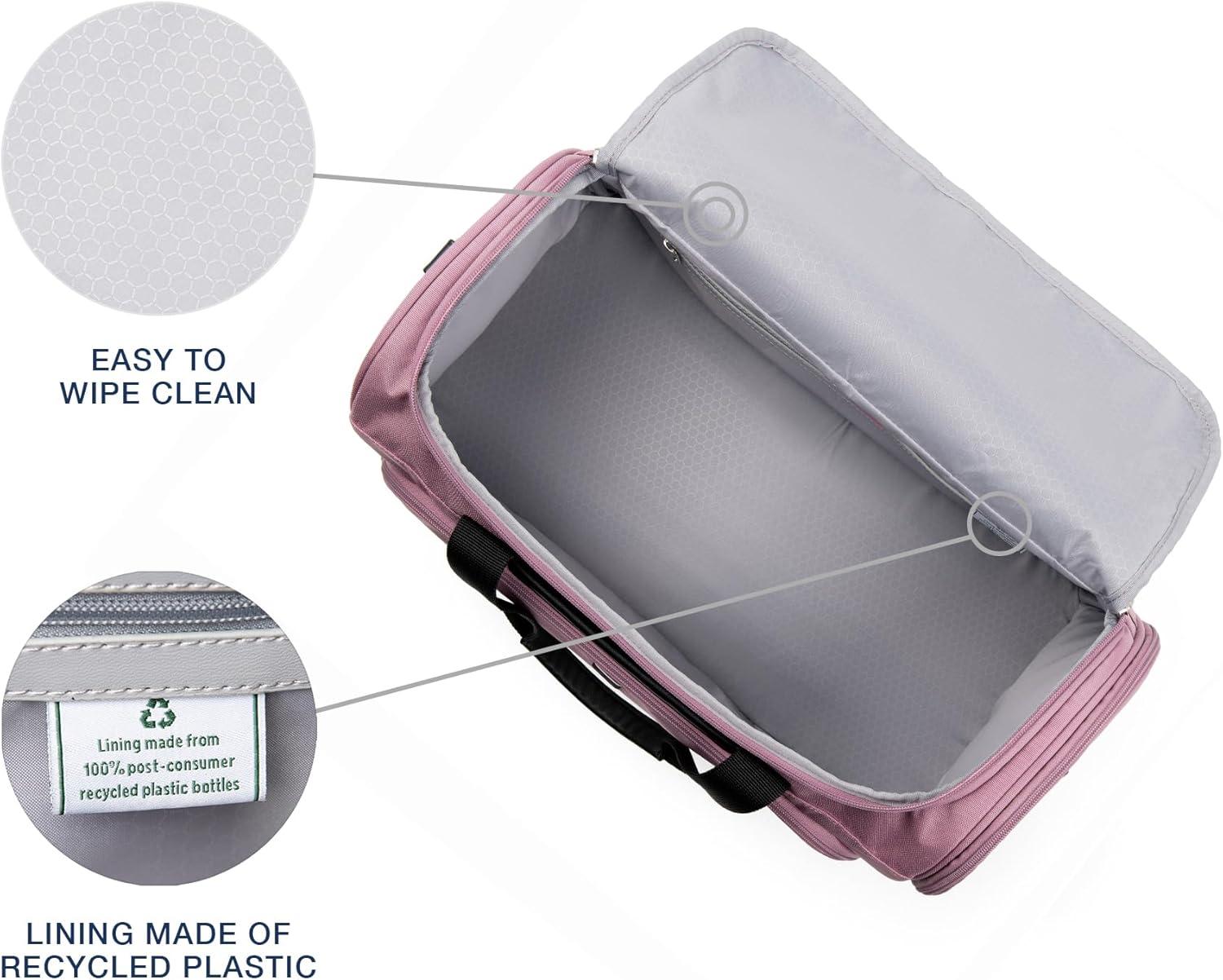 imageTravelpro Maxlite 5 Carry on Weekender with DropBottom Compartment Lightweight Overnight Travel Duffel BagOrchid Pink Purple