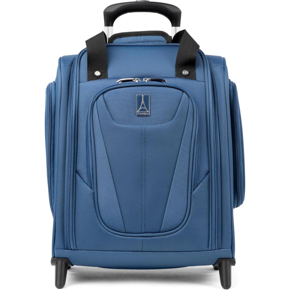 imageTravelpro Luggage Maxlite 5 Softside Lightweight Rolling Underseat Compact Carry on Upright 2 Wheel Bag 15Inch  Orchid Pink PurpleEnsign Blue