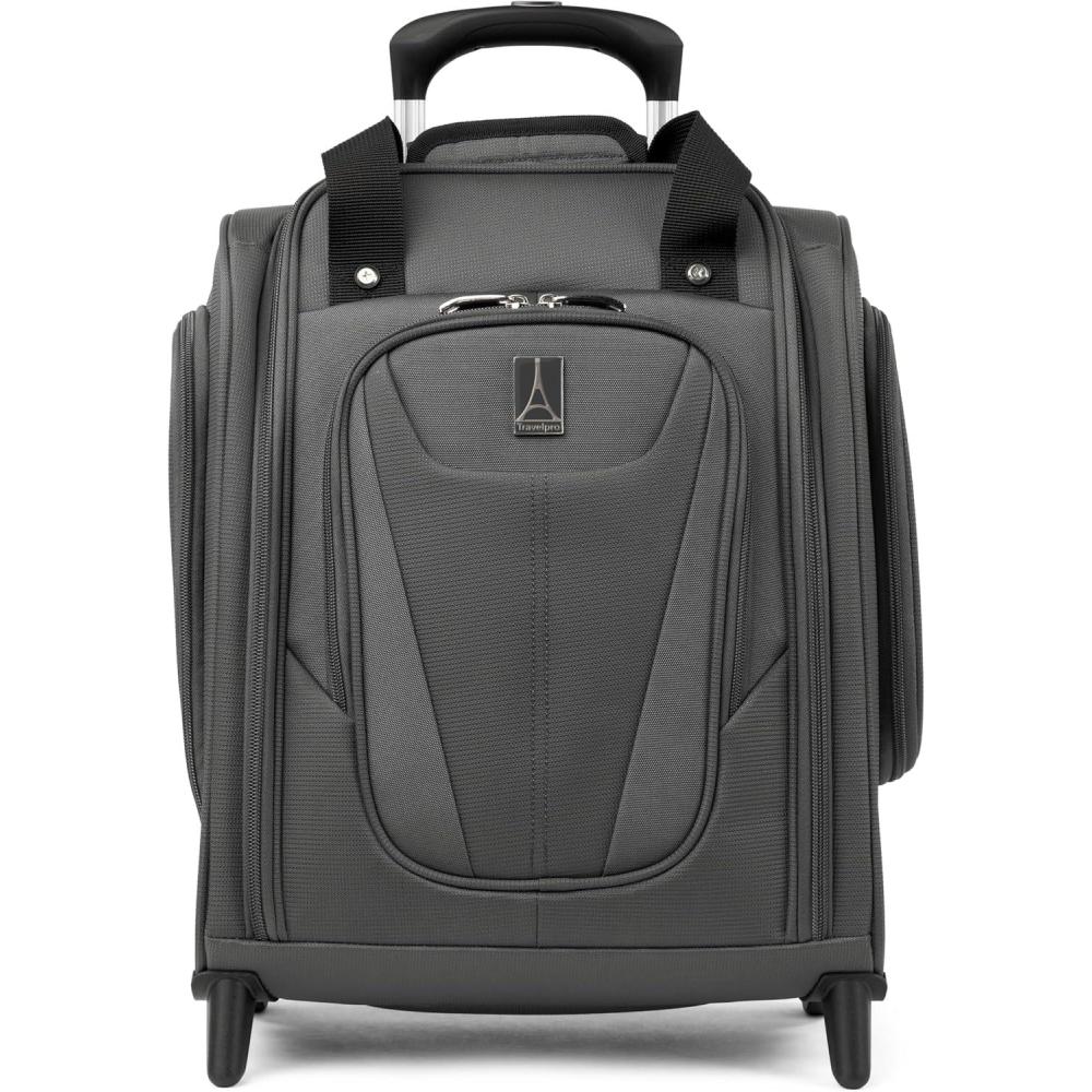 imageTravelpro Luggage Maxlite 5 Softside Lightweight Rolling Underseat Compact Carry on Upright 2 Wheel Bag 15Inch  Orchid Pink PurpleShadow Grey