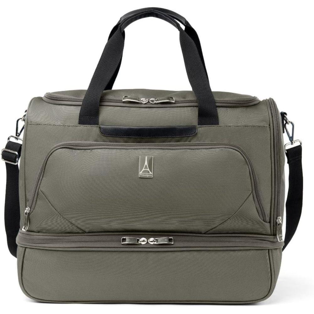 imageTravelpro Maxlite 5 Carry on Weekender with DropBottom Compartment Lightweight Overnight Travel Duffel BagSlate Green