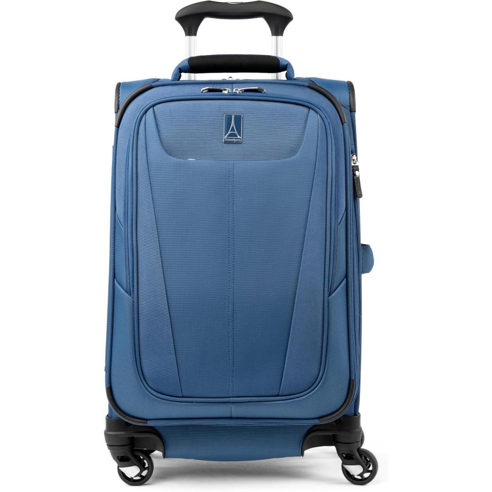imageTravelpro Maxlite 5 Softside Expandable Luggage with 4 Spinner Wheels Lightweight Suitcase Men and Women Ensign Blue CheckedMedium 25InchEnsign Blue