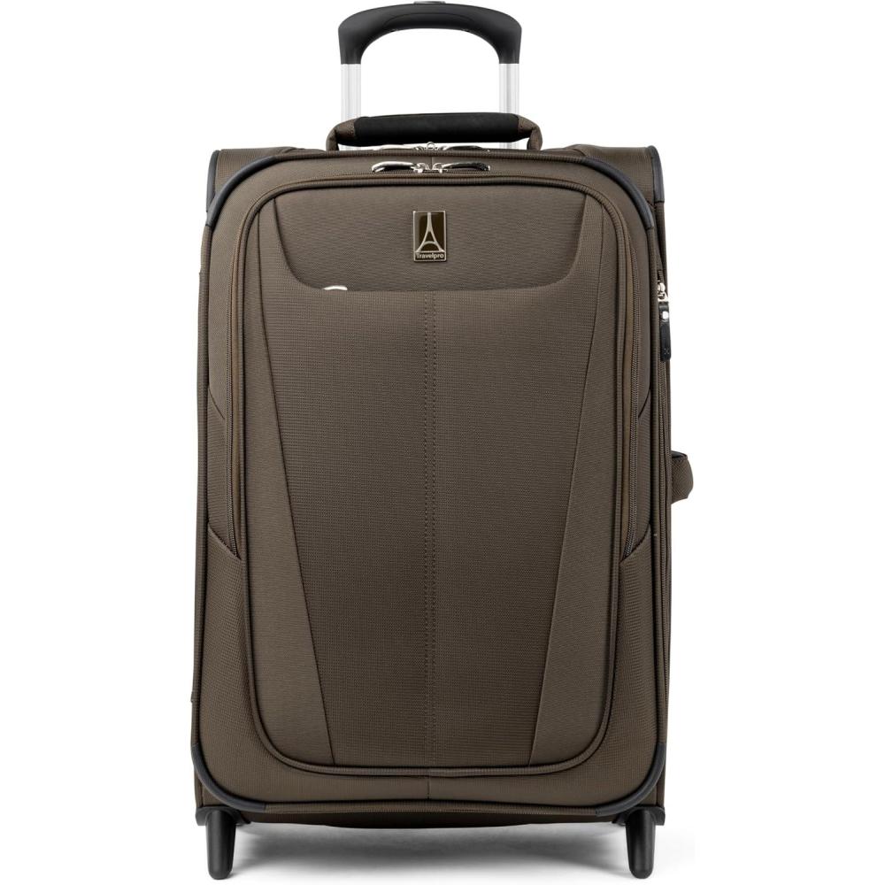 imageTravelpro Maxlite 5 Softside Expandable Upright 2 Wheel Checked Medium Luggage Lightweight 26Inch  BlackMocha