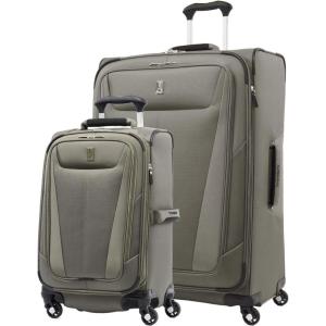 Travelpro Maxlite 5 Softside Expandable Luggage with 4 Spinner Wheels, Lightweight Suitcase, Men and Women, Ensign Blue, Checked-Medium 25-Inch(Slate Green)