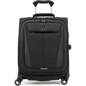 Travelpro Maxlite 5 Softside Expandable Luggage with 4 Spinner Wheels, Lightweight Suitcase, Men and Women, International, Slate Green, Carry-on 19-Inch(Black)
