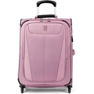 Travelpro Maxlite 5 Softside Expandable Upright 2 Wheel Checked Medium Luggage, Lightweight, 26-Inch — Black(Orchid Pink Purple)