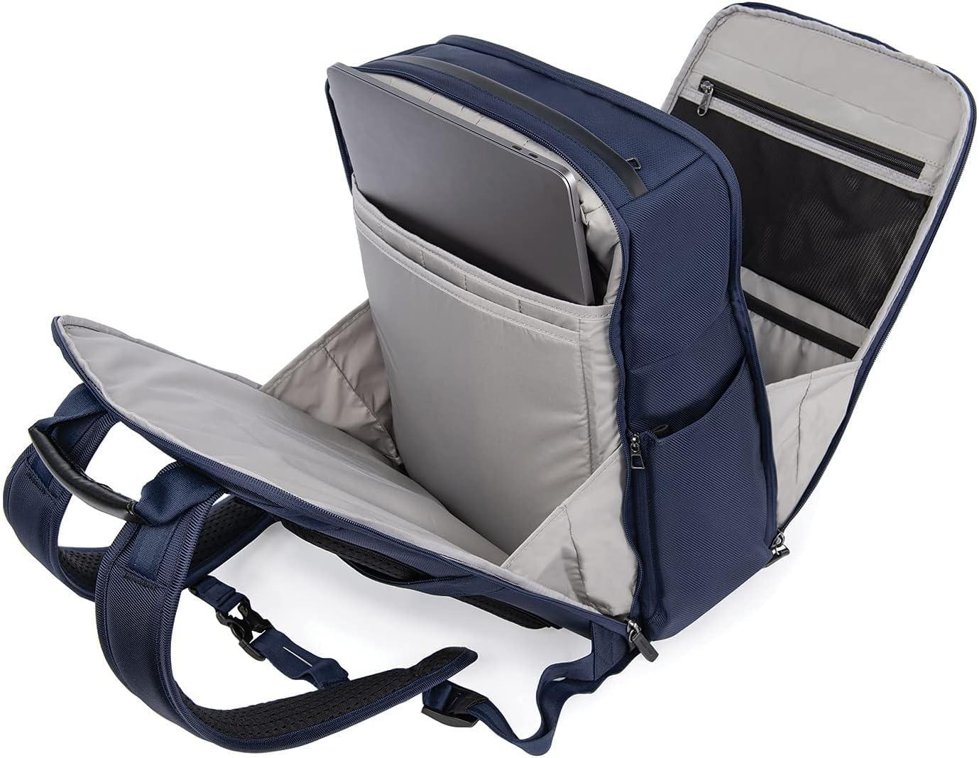 imageTravelpro Crew Executive Choice 3 Large Backpack Fits Up to 156 Laptops and Tablets USB a and C Ports Men and Women Titanium GreyPatriot Blue