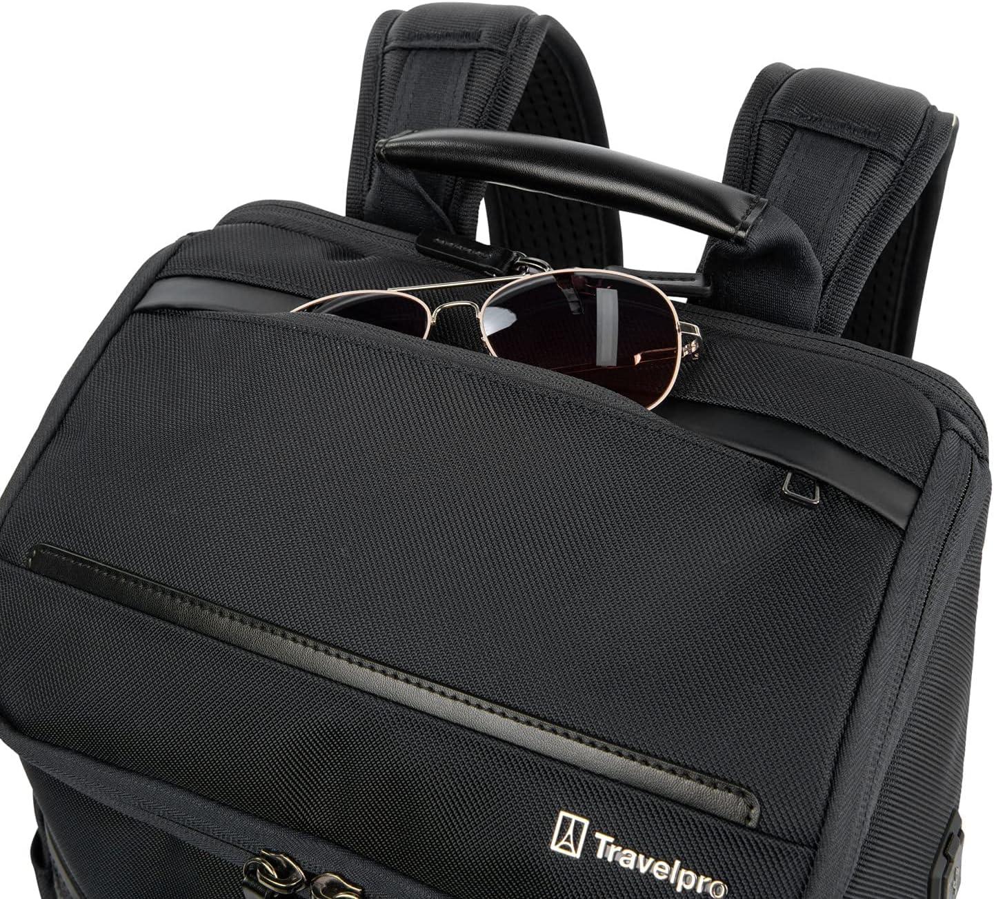 imageTravelpro Crew Executive Choice 3 Medium Top Load Backpack fits up to 156 Laptops and Tablets USB A and C Ports Men and Women Patriot BlueJet Black