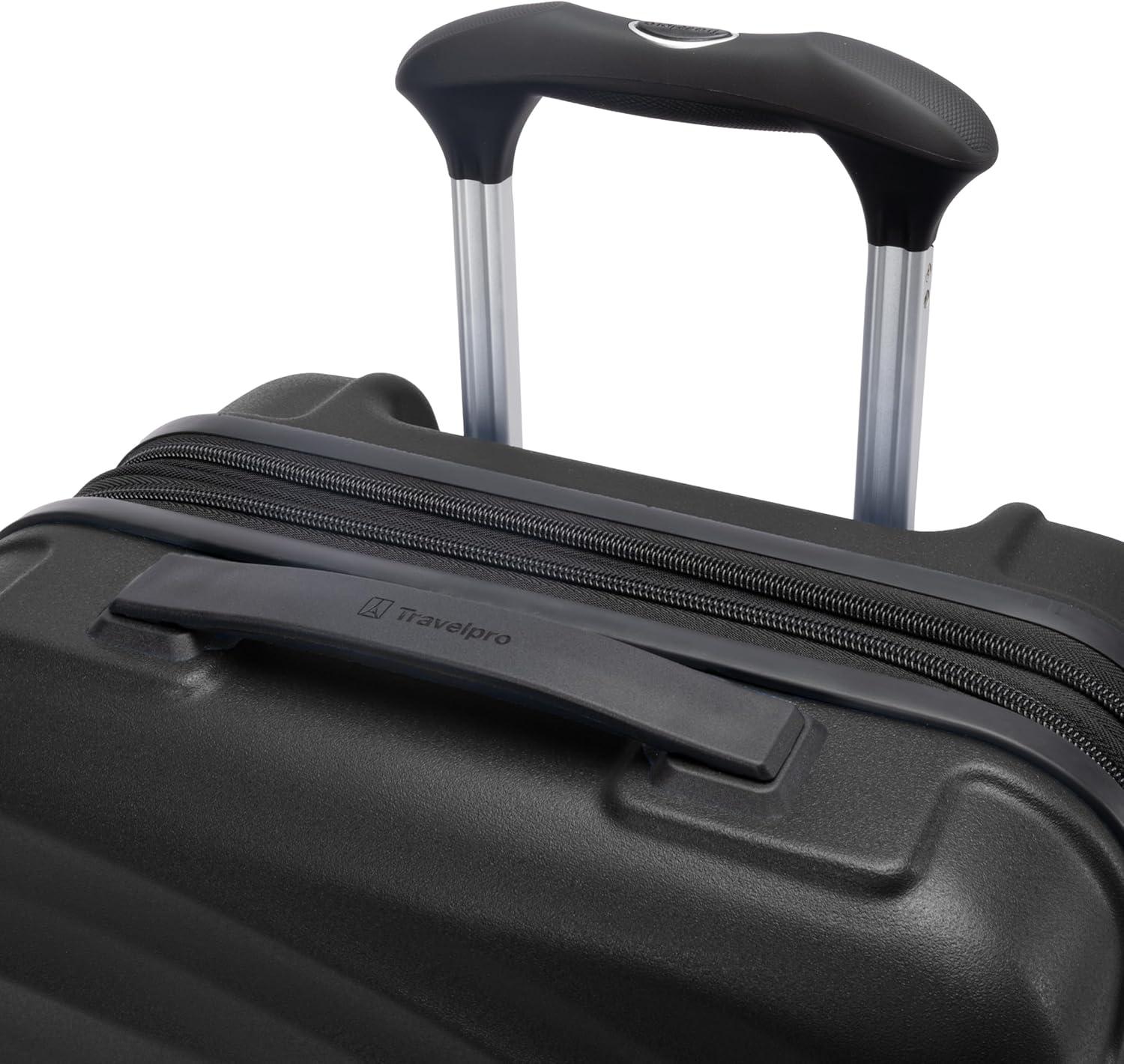 imageTravelpro Maxlite Air V2 Hardside Expandable Carry on Luggage 8 Spinner Wheels Lightweight Hard Shell Suitcase TSA lock Black Compact Carry On 20InchBlack