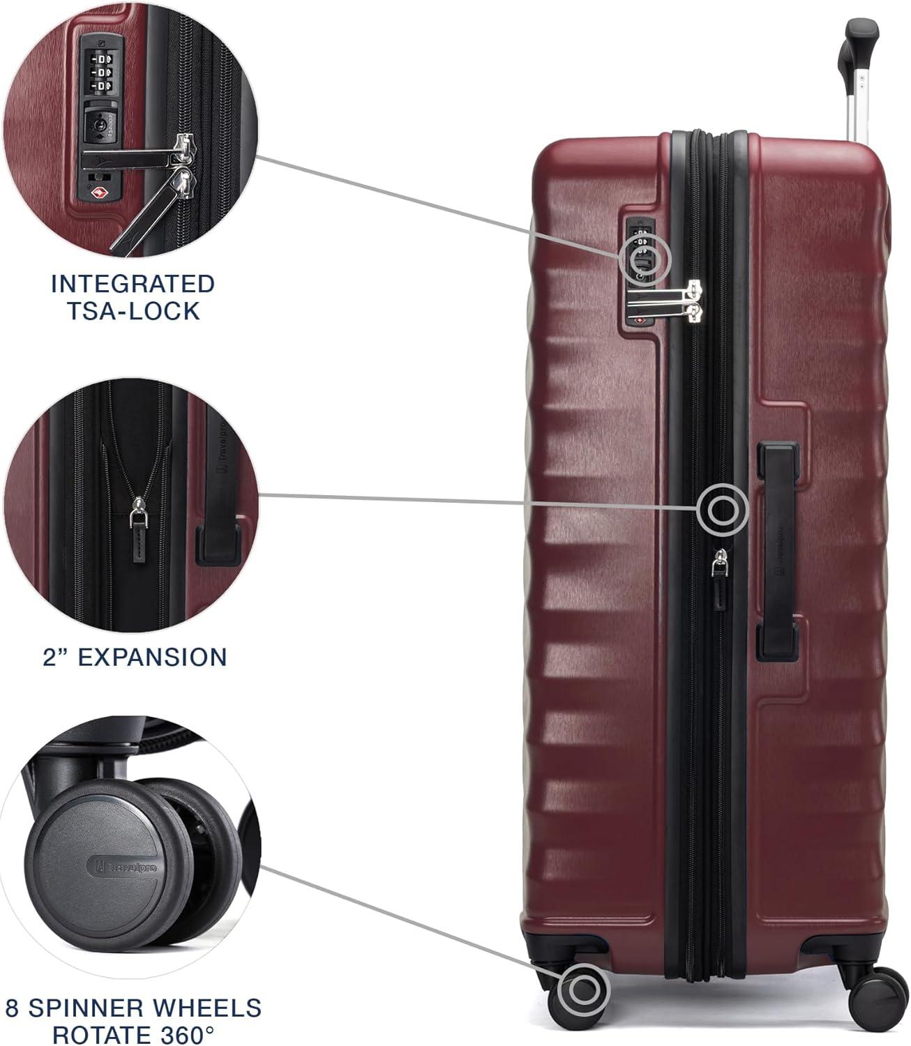 imageTravelpro Maxlite Air V2 Hardside Expandable Carry on Luggage 8 Spinner Wheels Lightweight Hard Shell Suitcase TSA lock Black Compact Carry On 20InchCabernet