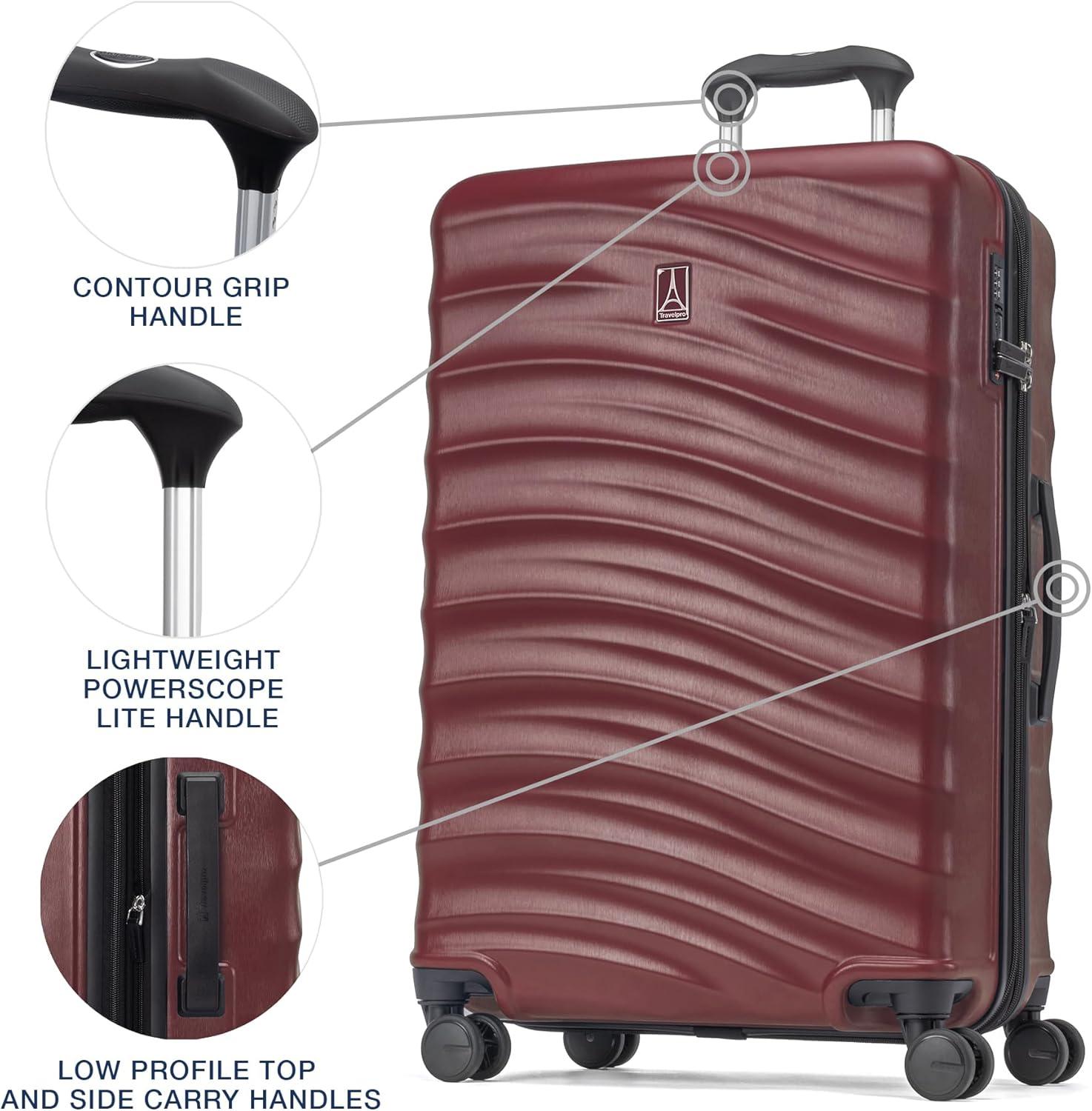 imageTravelpro Maxlite Air V2 Hardside Expandable Carry on Luggage 8 Spinner Wheels Lightweight Hard Shell Suitcase TSA lock Black Compact Carry On 20InchCabernet