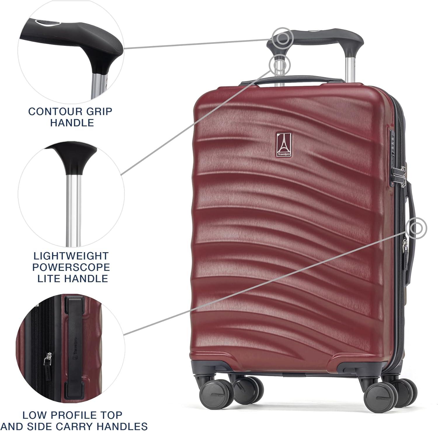 imageTravelpro Maxlite Air V2 Hardside Expandable Carry on Luggage 8 Spinner Wheels Lightweight Hard Shell Suitcase TSA lock Black Compact Carry On 20InchCabernet