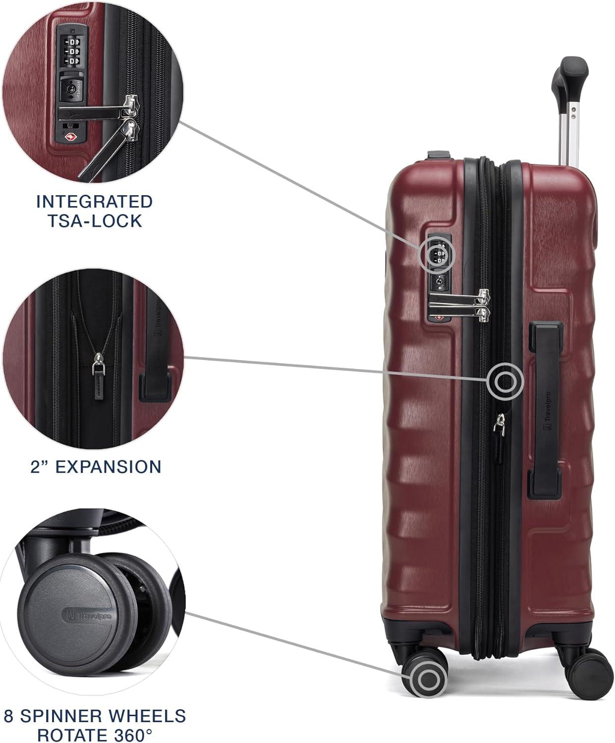 imageTravelpro Maxlite Air V2 Hardside Expandable Carry on Luggage 8 Spinner Wheels Lightweight Hard Shell Suitcase TSA lock Black Compact Carry On 20InchCabernet