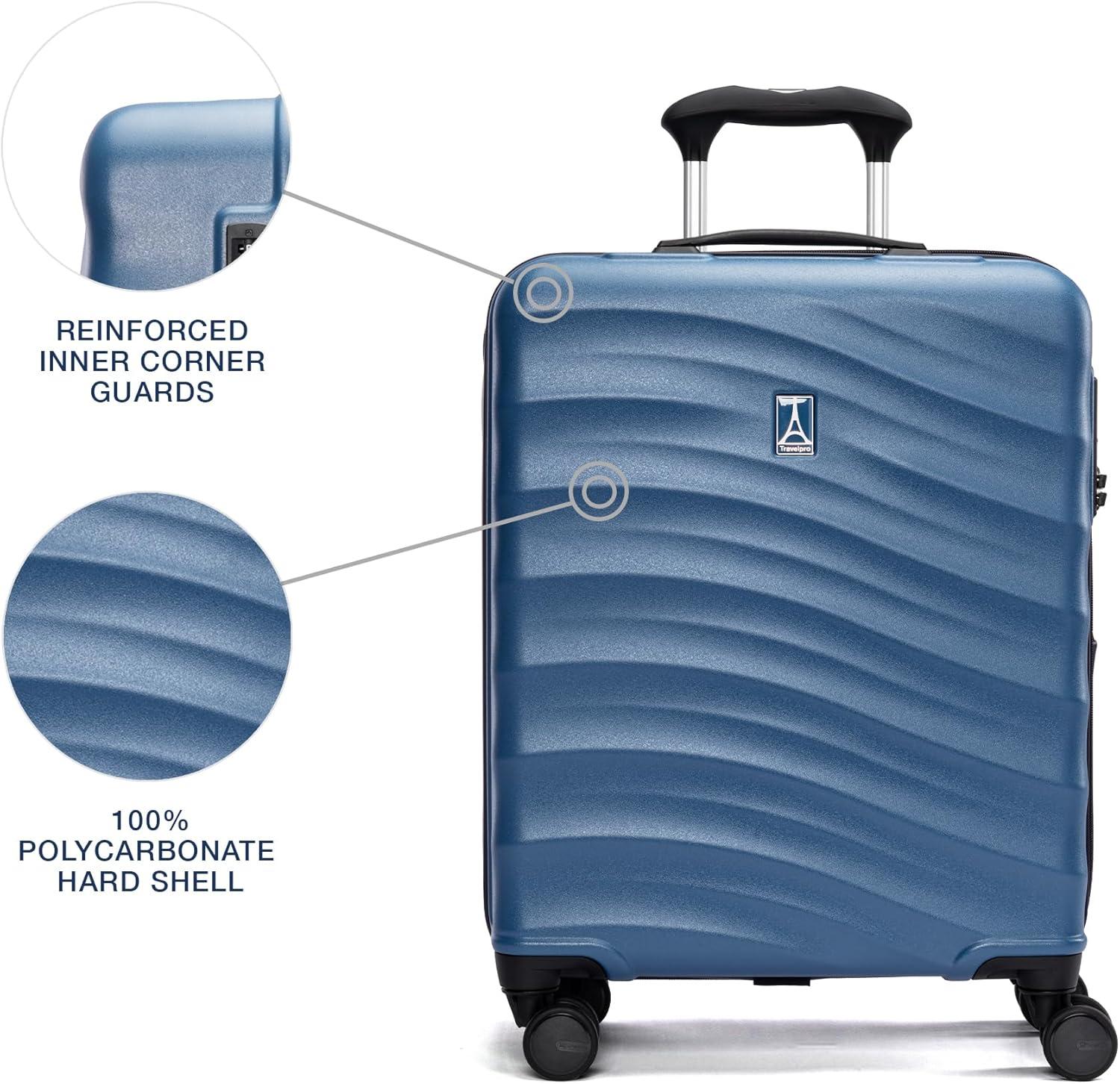 imageTravelpro Maxlite Air V2 Hardside Expandable Carry on Luggage 8 Spinner Wheels Lightweight Hard Shell Suitcase TSA lock Black Compact Carry On 20InchEnsign Blue