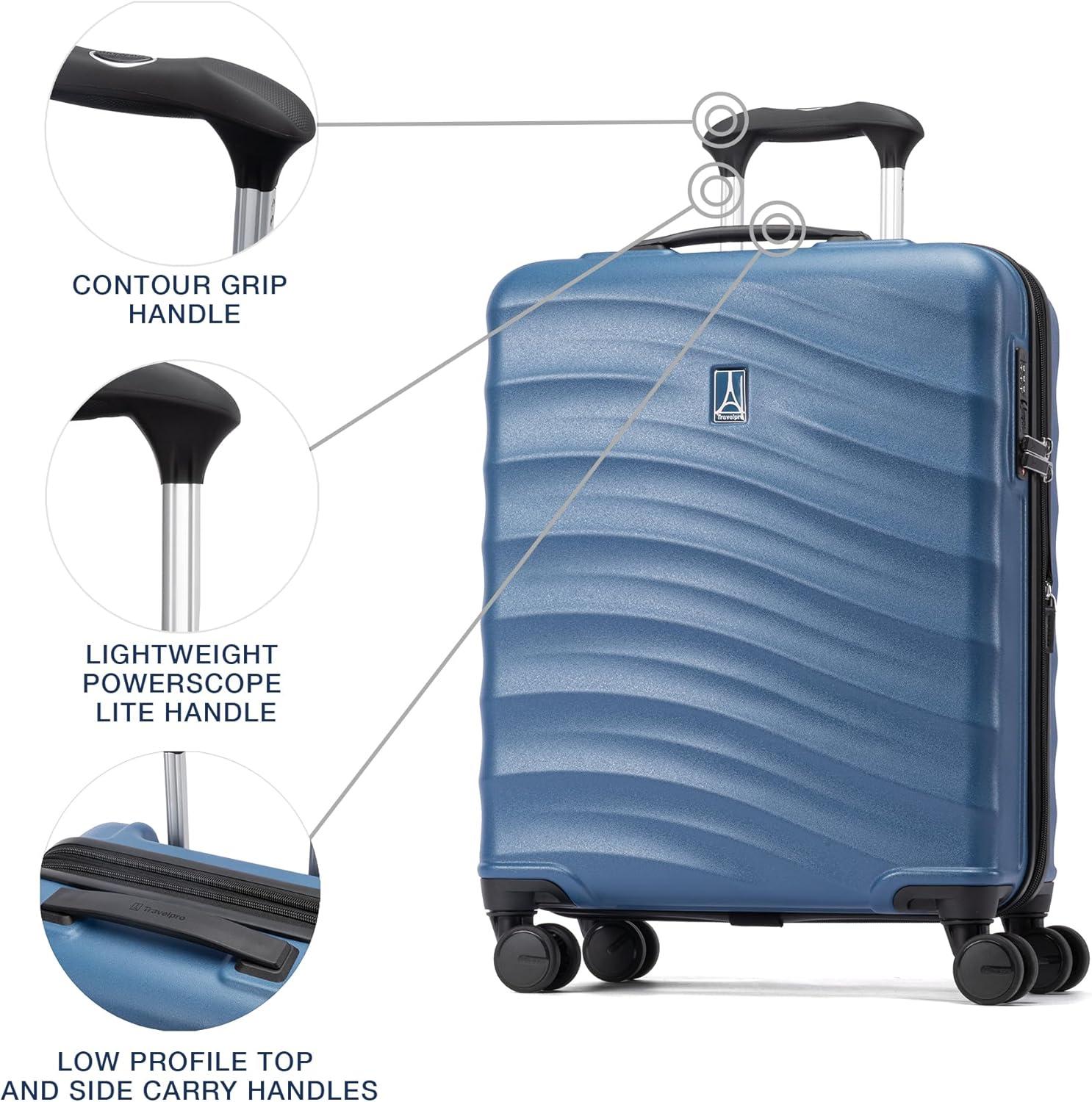 imageTravelpro Maxlite Air V2 Hardside Expandable Carry on Luggage 8 Spinner Wheels Lightweight Hard Shell Suitcase TSA lock Black Compact Carry On 20InchEnsign Blue