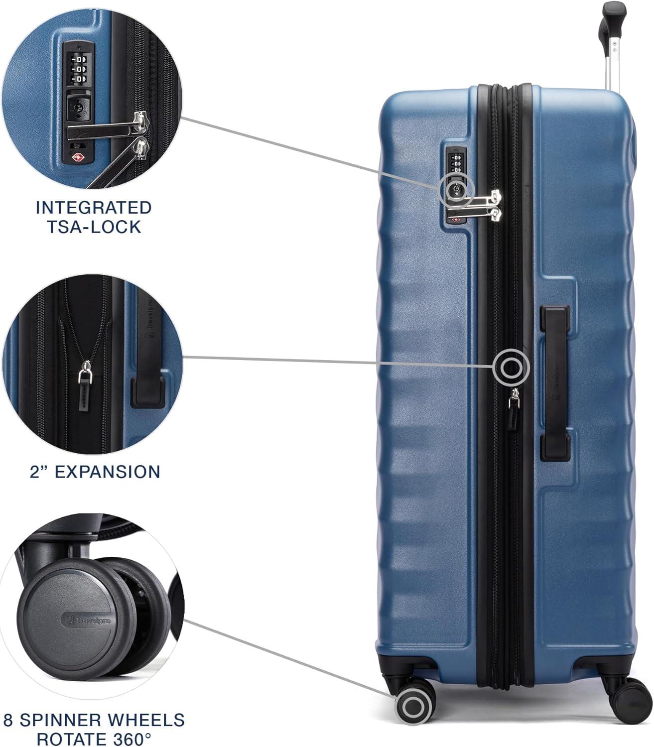 imageTravelpro Maxlite Air V2 Hardside Expandable Carry on Luggage 8 Spinner Wheels Lightweight Hard Shell Suitcase TSA lock Black Compact Carry On 20InchEnsign Blue