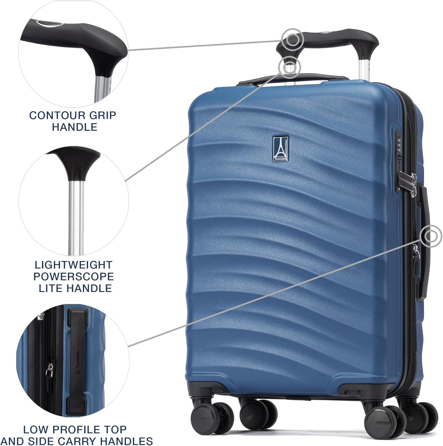 imageTravelpro Maxlite Air V2 Hardside Expandable Carry on Luggage 8 Spinner Wheels Lightweight Hard Shell Suitcase TSA lock Black Compact Carry On 20InchEnsign Blue