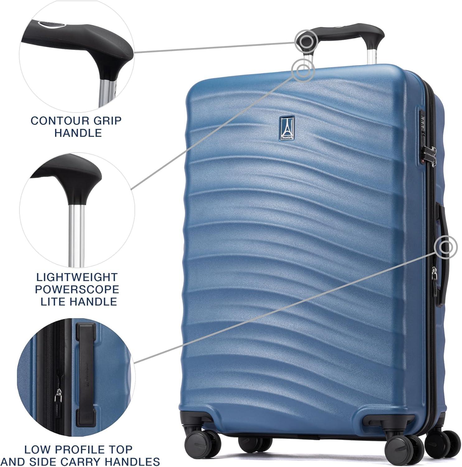 imageTravelpro Maxlite Air V2 Hardside Expandable Carry on Luggage 8 Spinner Wheels Lightweight Hard Shell Suitcase TSA lock Black Compact Carry On 20InchEnsign Blue