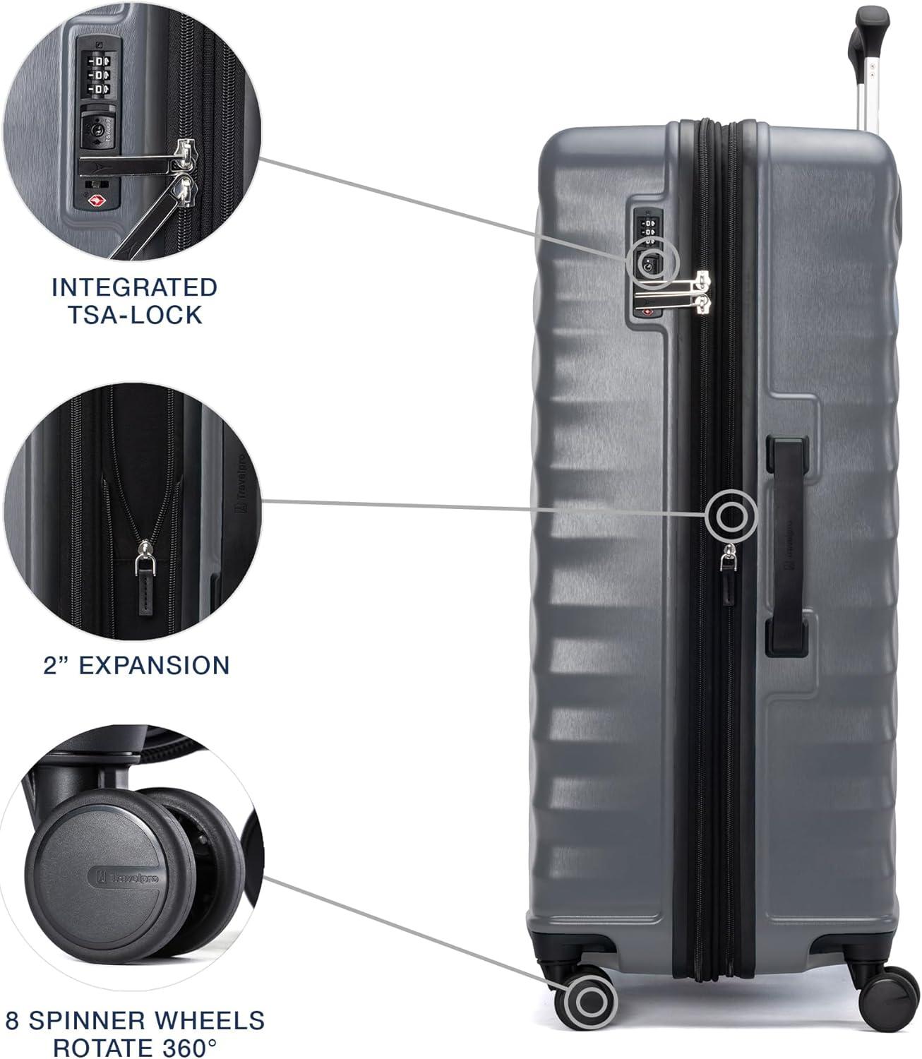 imageTravelpro Maxlite Air V2 Hardside Expandable Carry on Luggage 8 Spinner Wheels Lightweight Hard Shell Suitcase TSA lock Black Compact Carry On 20InchShadow Grey
