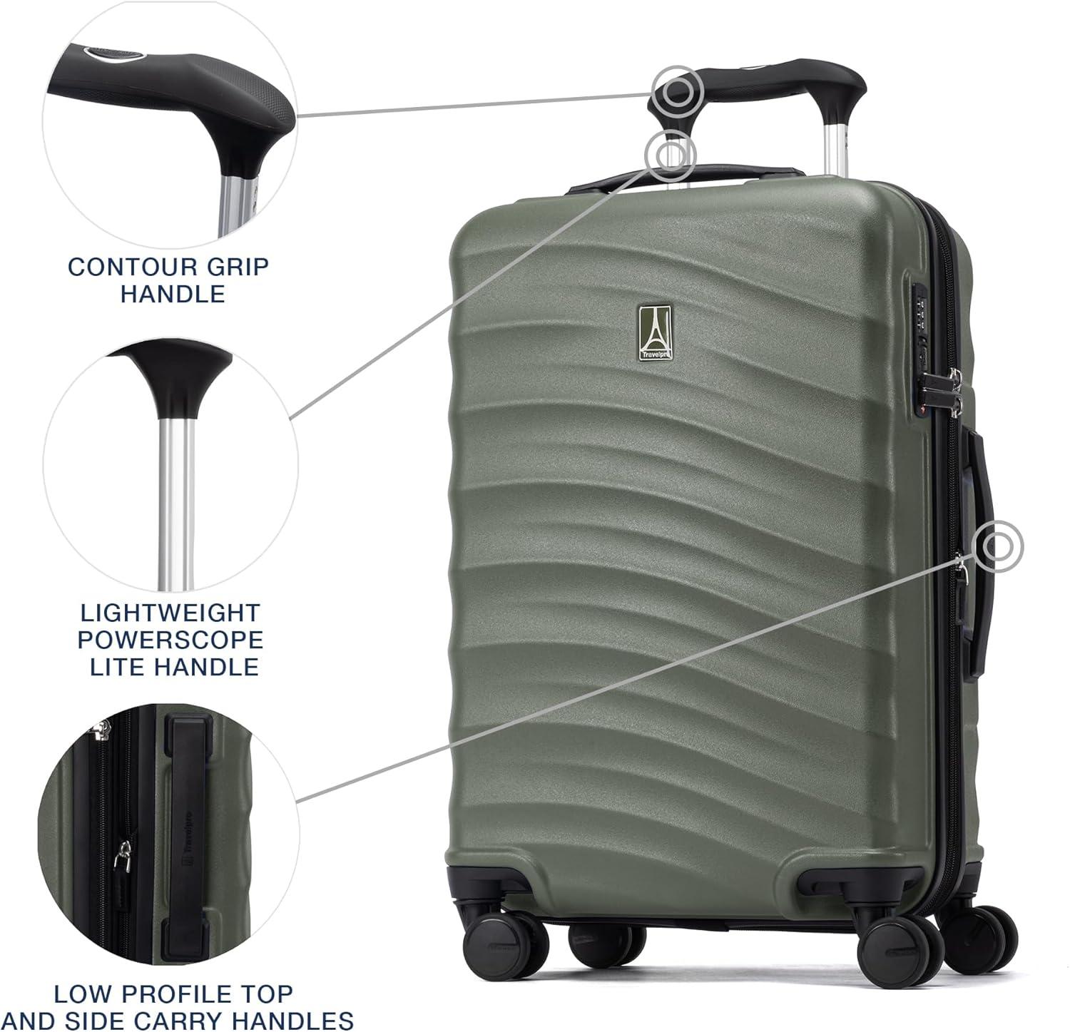 imageTravelpro Maxlite Air V2 Hardside Expandable Carry on Luggage 8 Spinner Wheels Lightweight Hard Shell Suitcase TSA lock Black Compact Carry On 20InchSlate Green