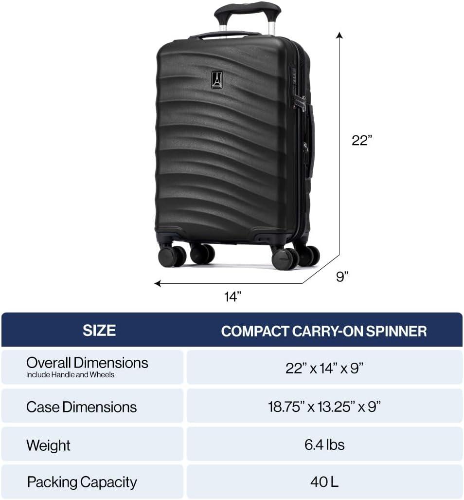 imageTravelpro Maxlite Air V2 Hardside Expandable Carry on Luggage 8 Spinner Wheels Lightweight Hard Shell Suitcase TSA lock Black Compact Carry On 20InchShadow Grey