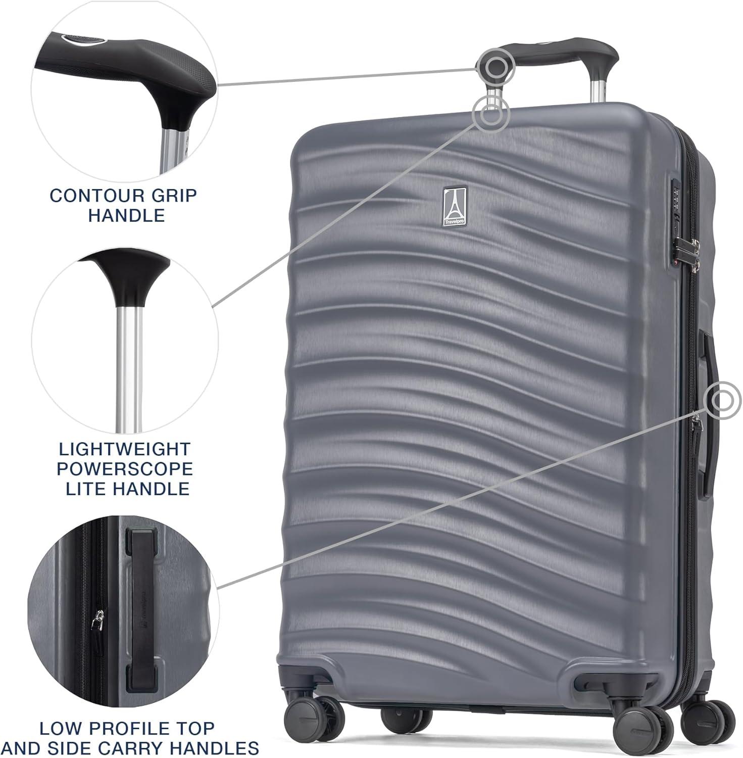 imageTravelpro Maxlite Air V2 Hardside Expandable Carry on Luggage 8 Spinner Wheels Lightweight Hard Shell Suitcase TSA lock Black Compact Carry On 20InchShadow Grey