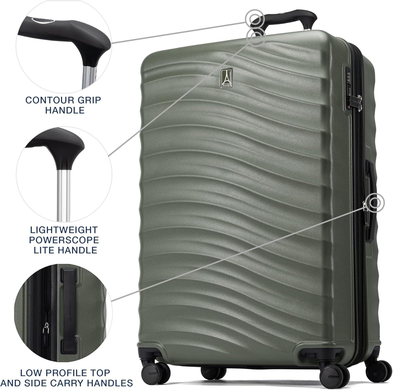 imageTravelpro Maxlite Air V2 Hardside Expandable Carry on Luggage 8 Spinner Wheels Lightweight Hard Shell Suitcase TSA lock Black Compact Carry On 20InchSlate Green