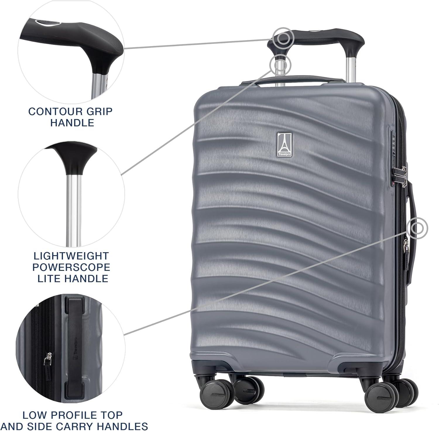 imageTravelpro Maxlite Air V2 Hardside Expandable Carry on Luggage 8 Spinner Wheels Lightweight Hard Shell Suitcase TSA lock Black Compact Carry On 20InchShadow Grey