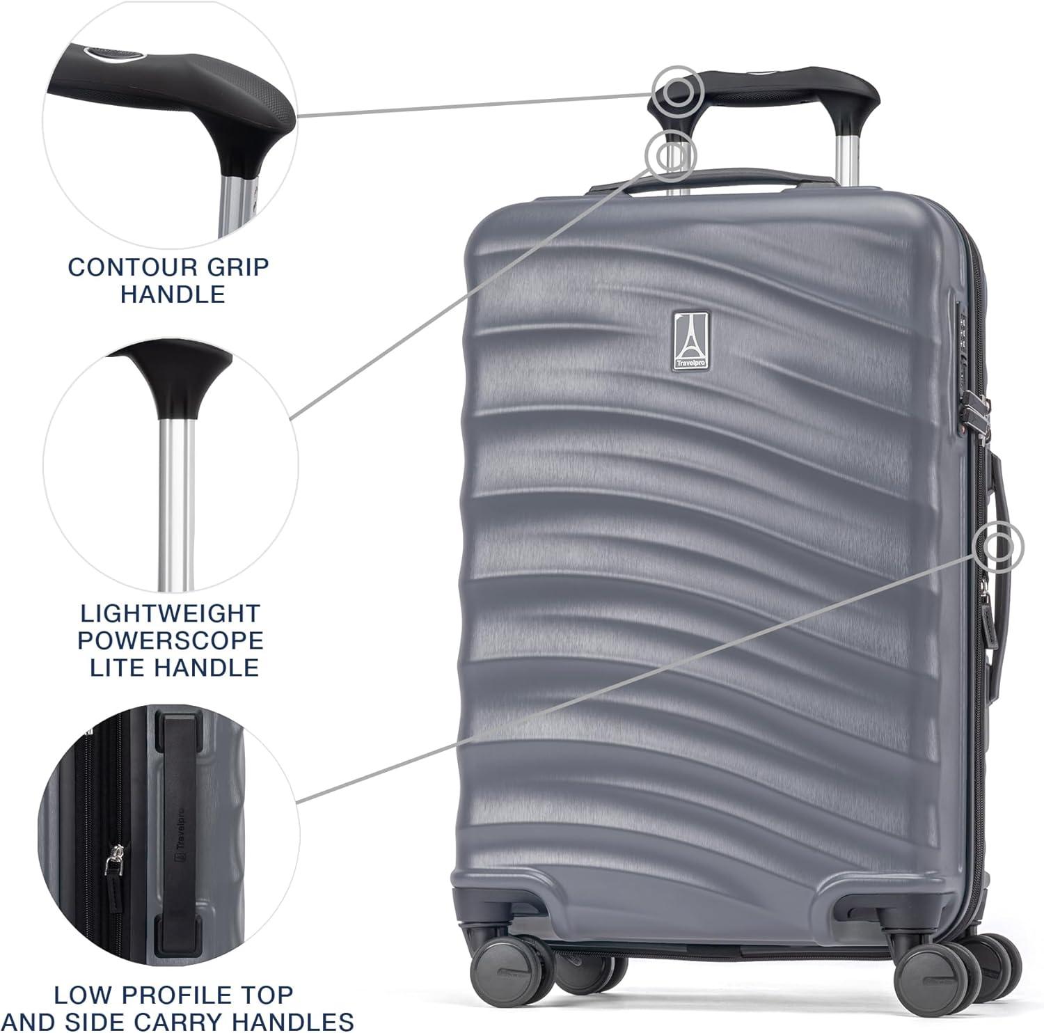 imageTravelpro Maxlite Air V2 Hardside Expandable Carry on Luggage 8 Spinner Wheels Lightweight Hard Shell Suitcase TSA lock Black Compact Carry On 20InchShadow Grey