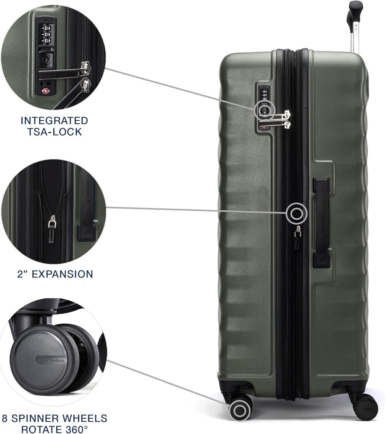 imageTravelpro Maxlite Air V2 Hardside Expandable Carry on Luggage 8 Spinner Wheels Lightweight Hard Shell Suitcase TSA lock Black Compact Carry On 20InchSlate Green
