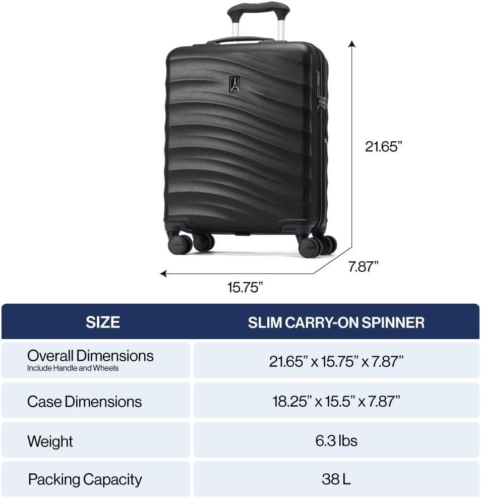 imageTravelpro Maxlite Air V2 Hardside Expandable Carry on Luggage 8 Spinner Wheels Lightweight Hard Shell Suitcase TSA lock Black Compact Carry On 20InchTeal