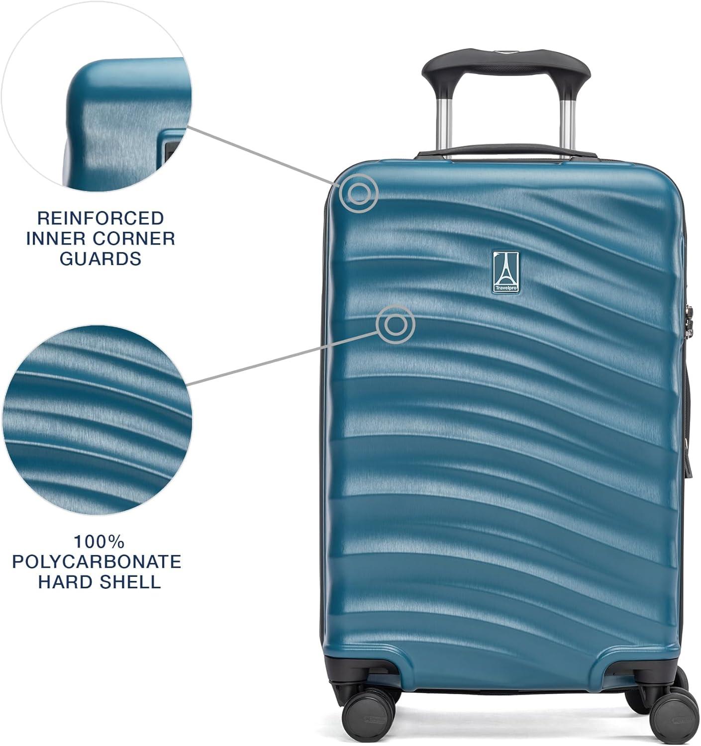 imageTravelpro Maxlite Air V2 Hardside Expandable Carry on Luggage 8 Spinner Wheels Lightweight Hard Shell Suitcase TSA lock Black Compact Carry On 20InchTeal