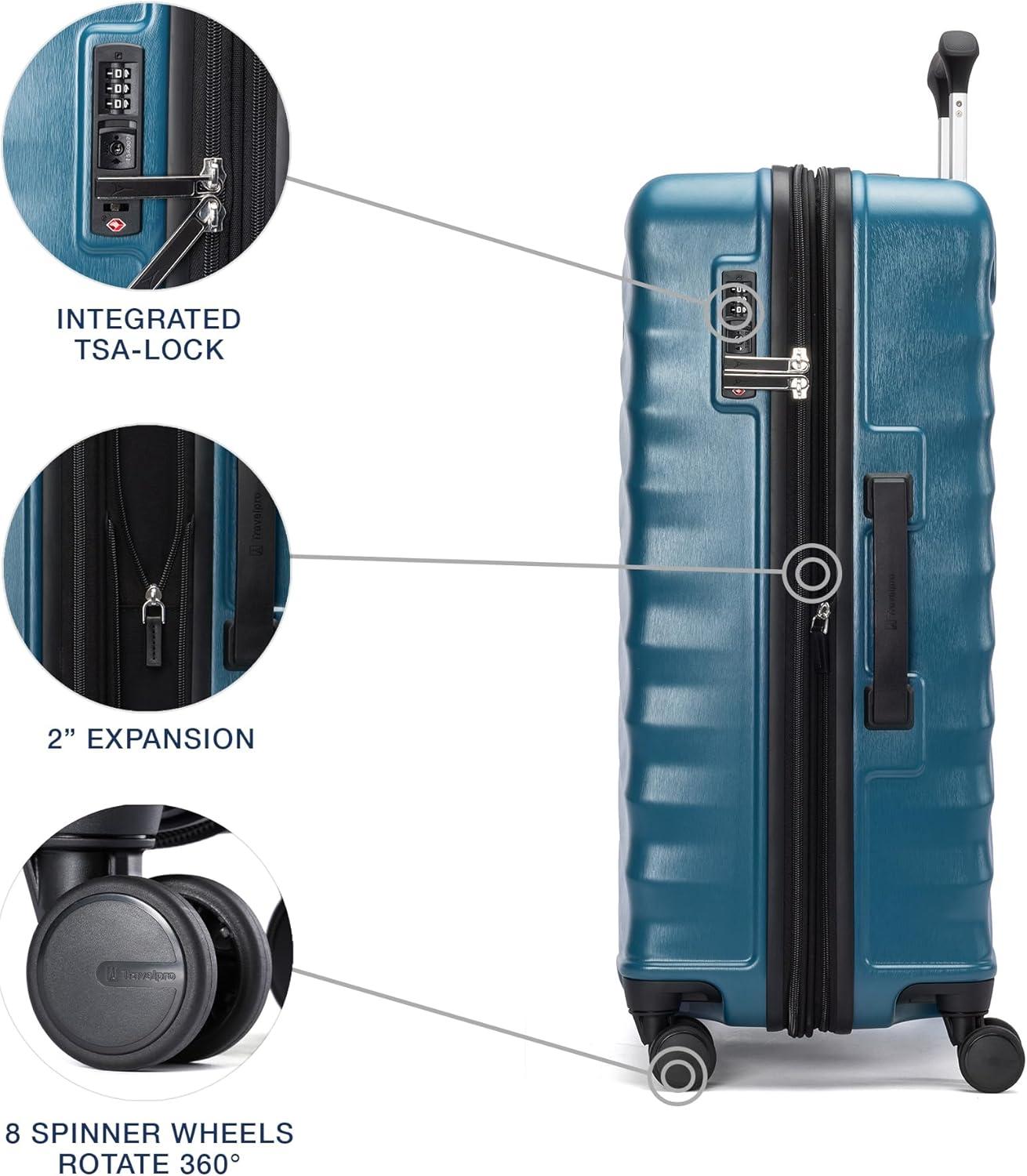 imageTravelpro Maxlite Air V2 Hardside Expandable Carry on Luggage 8 Spinner Wheels Lightweight Hard Shell Suitcase TSA lock Black Compact Carry On 20InchTeal