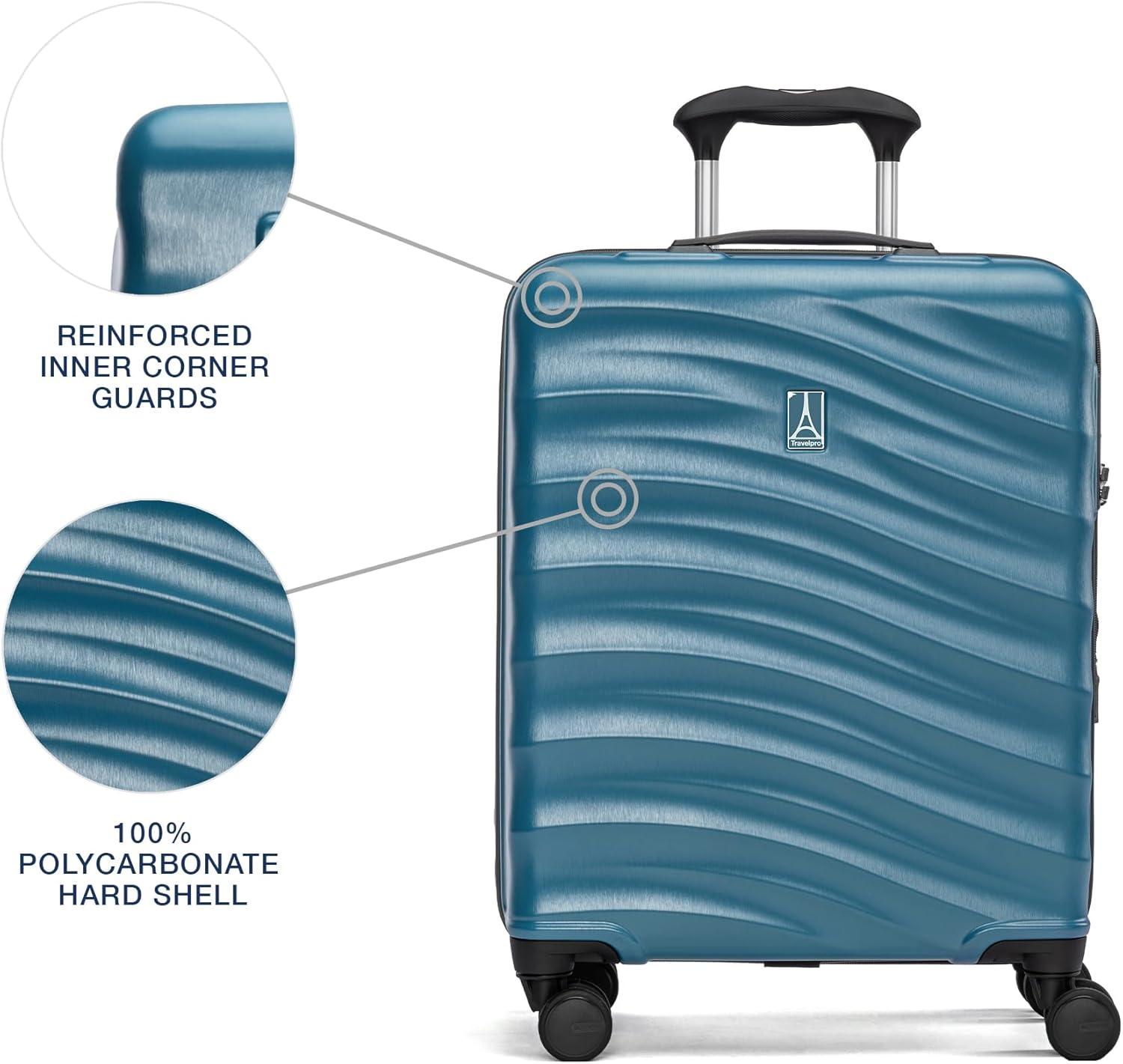 imageTravelpro Maxlite Air V2 Hardside Expandable Carry on Luggage 8 Spinner Wheels Lightweight Hard Shell Suitcase TSA lock Black Compact Carry On 20InchTeal