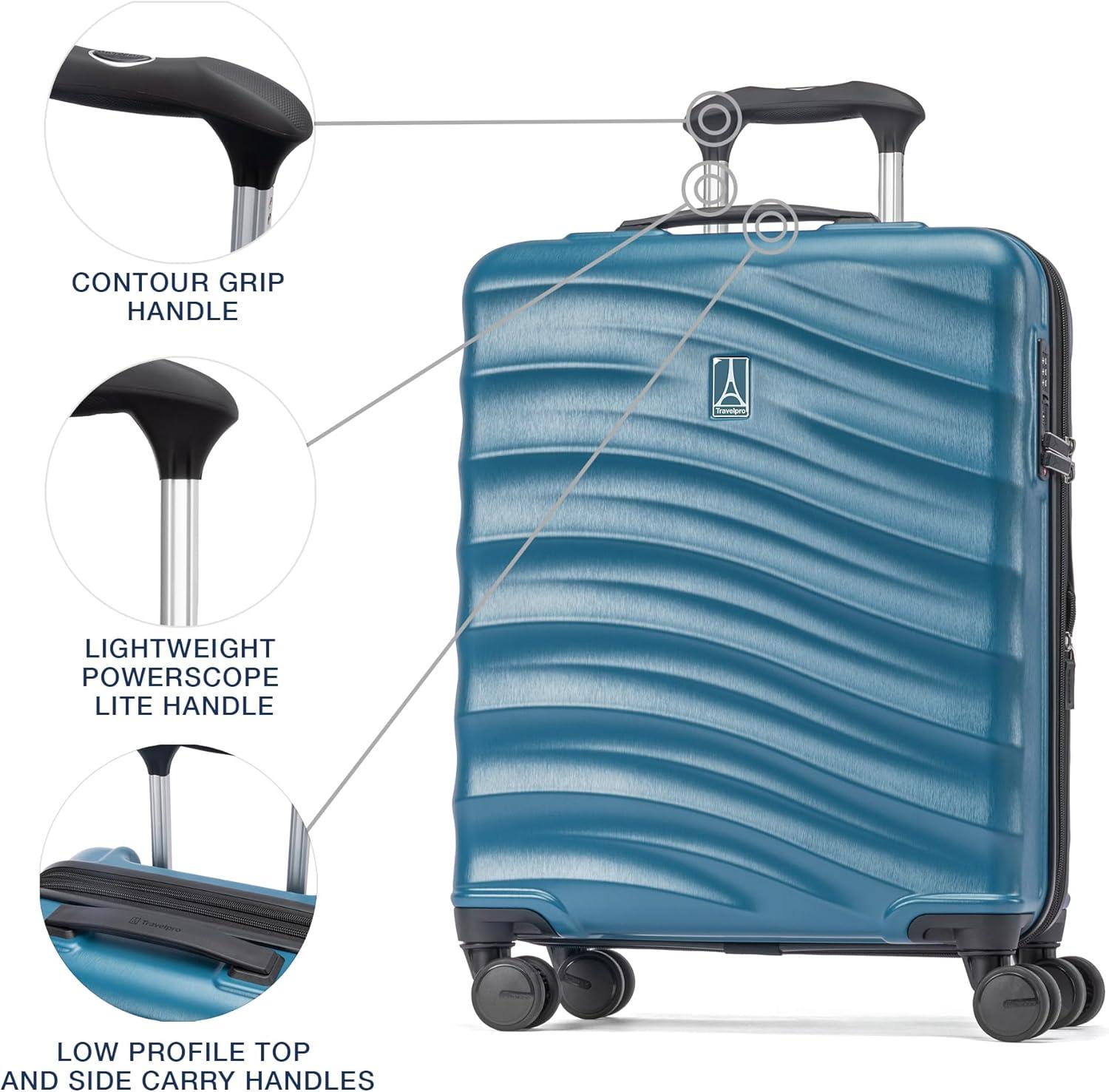 imageTravelpro Maxlite Air V2 Hardside Expandable Carry on Luggage 8 Spinner Wheels Lightweight Hard Shell Suitcase TSA lock Black Compact Carry On 20InchTeal