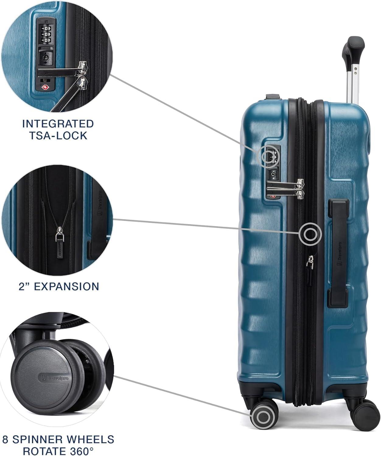 imageTravelpro Maxlite Air V2 Hardside Expandable Carry on Luggage 8 Spinner Wheels Lightweight Hard Shell Suitcase TSA lock Black Compact Carry On 20InchTeal