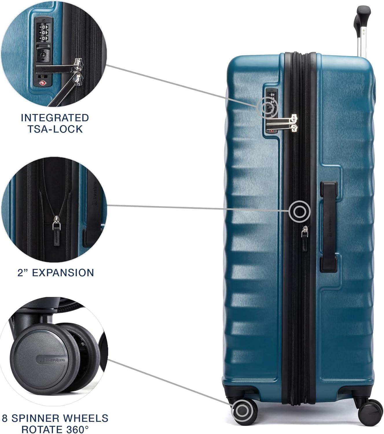 imageTravelpro Maxlite Air V2 Hardside Expandable Carry on Luggage 8 Spinner Wheels Lightweight Hard Shell Suitcase TSA lock Black Compact Carry On 20InchTeal