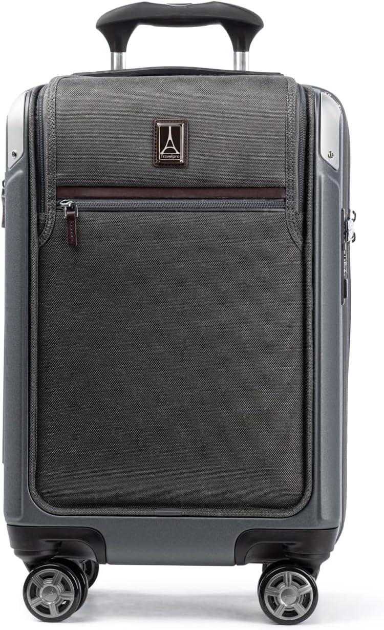 imageTravelpro Platinum Elite Hardside Expandable Carry on Luggage 8 Wheel Spinner TSA Lock Hard Shell Polycarbonate Suitcase True Navy Blue Compact Carry on 20InchVintage Grey