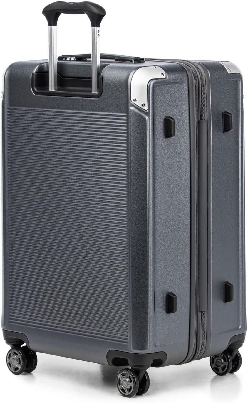 imageTravelpro Platinum Elite Hardside Expandable Carry on Luggage 8 Wheel Spinner TSA Lock Hard Shell Polycarbonate Suitcase True Navy Blue Compact Carry on 20InchVintage Grey