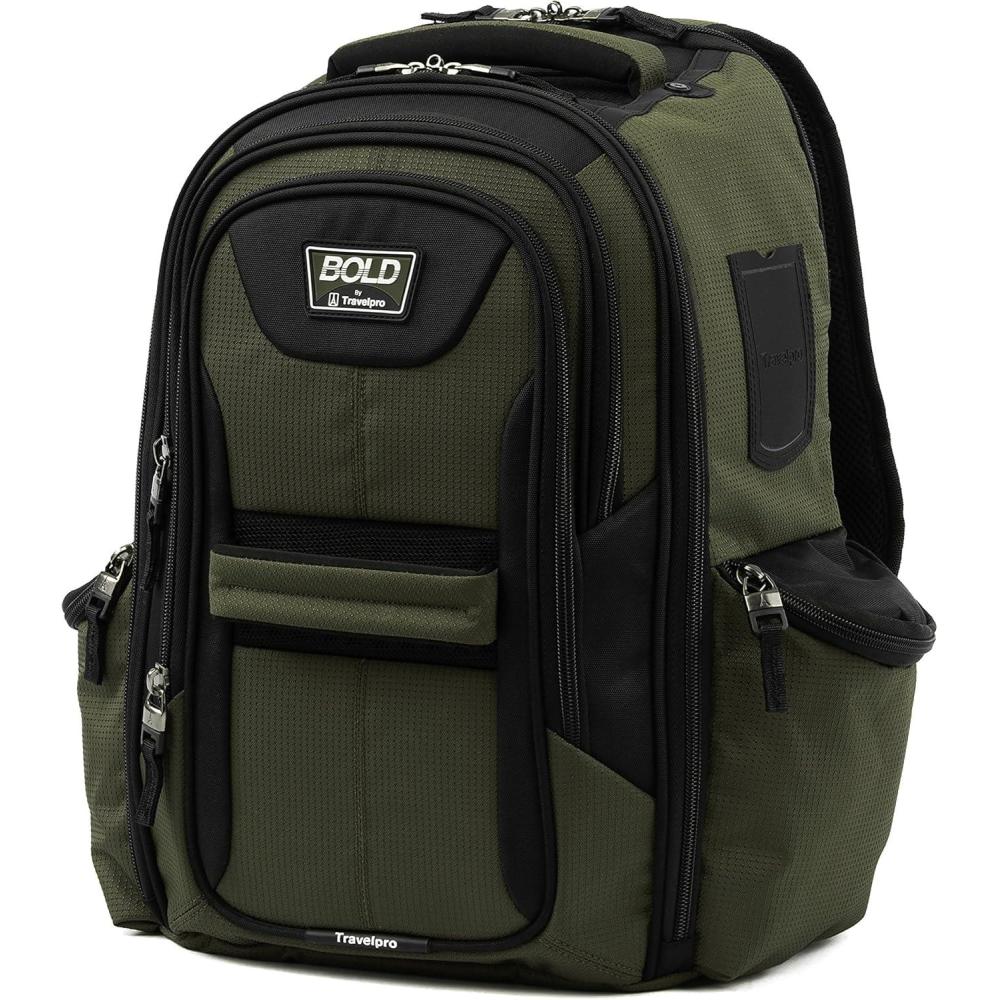 imageTravelpro Bold Lightweight Rugged Backpack Fits up to 156 inch laptop and tablet sleeve OliveBlackOliveBlack