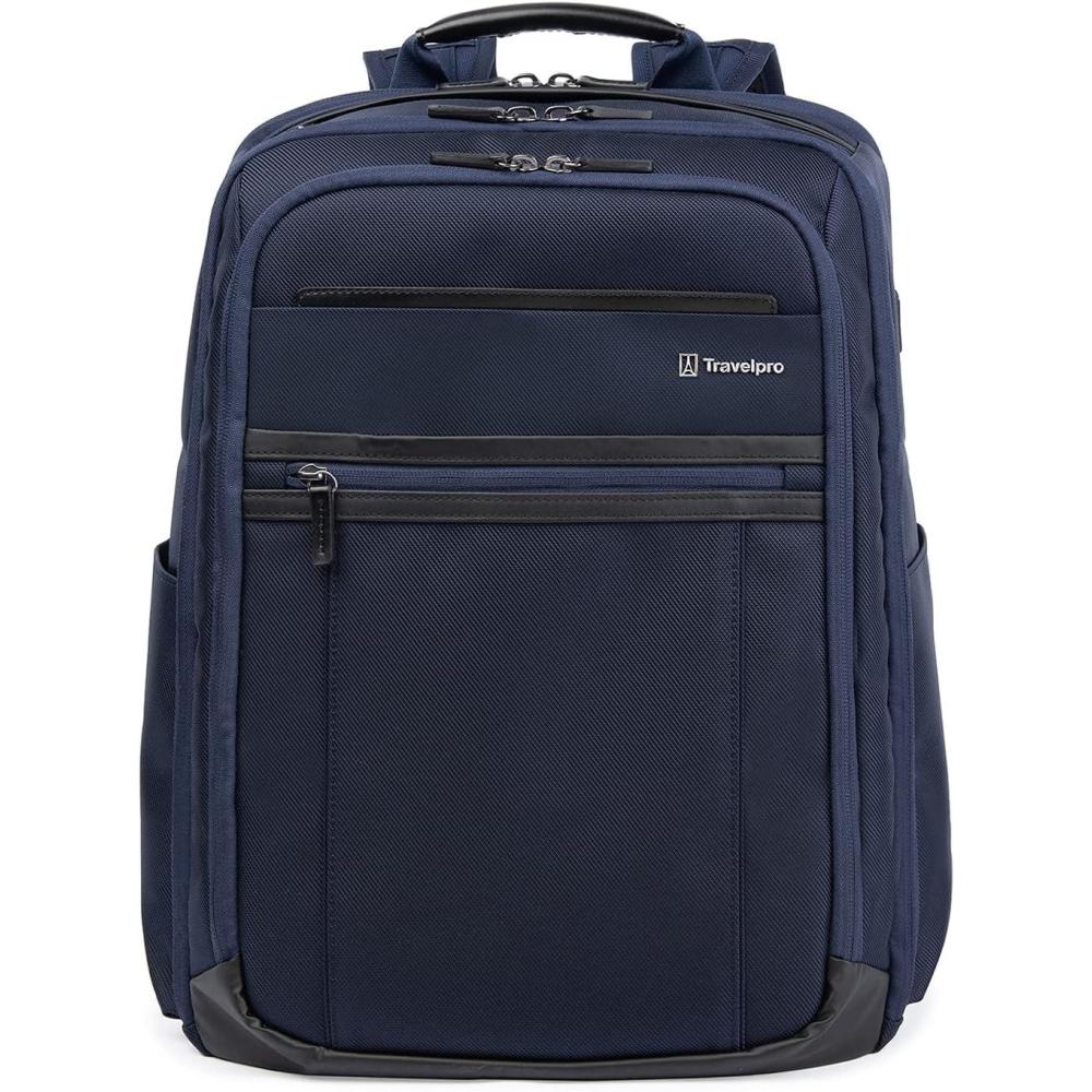 imageTravelpro Crew Executive Choice 3 Large Backpack Fits Up to 156 Laptops and Tablets USB a and C Ports Men and Women Titanium GreyPatriot Blue