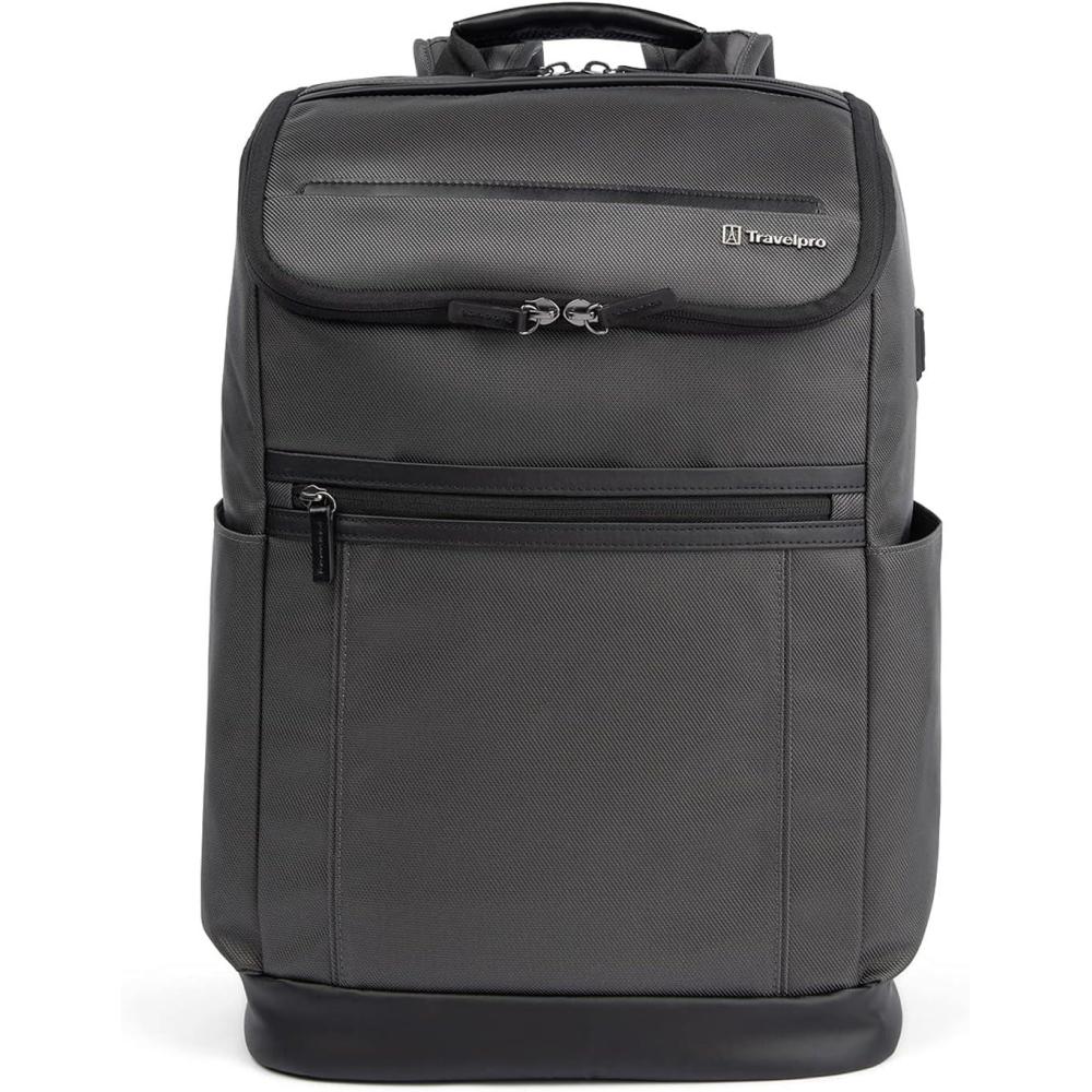 imageTravelpro Crew Executive Choice 3 Medium Top Load Backpack fits up to 156 Laptops and Tablets USB A and C Ports Men and Women Patriot BlueTitanium Grey