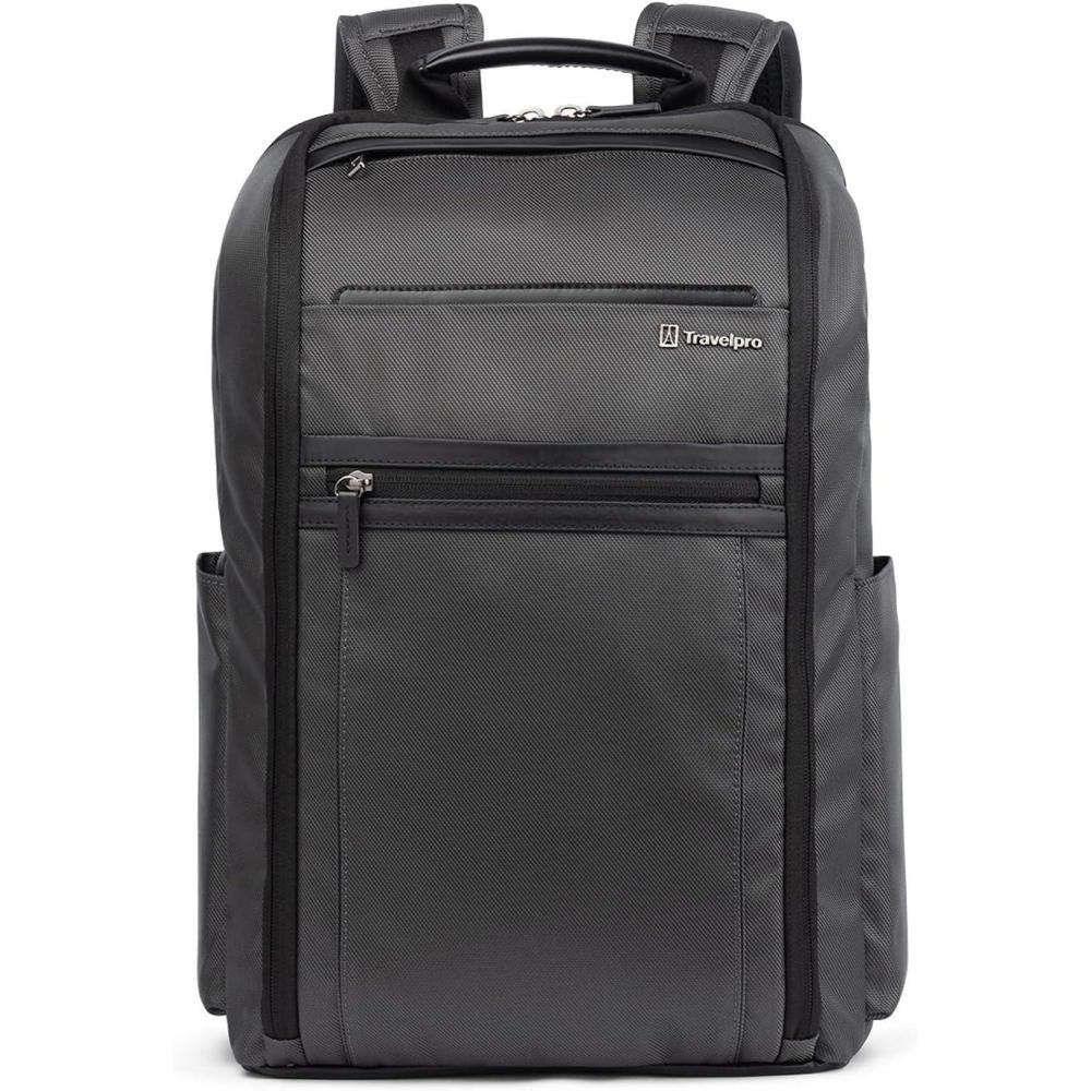 imageTravelpro Crew Executive Choice 3 Slim Backpack fits up to 156 Laptops and Tablets Men and Women WaterResistant Patriot BlueTitanium Grey