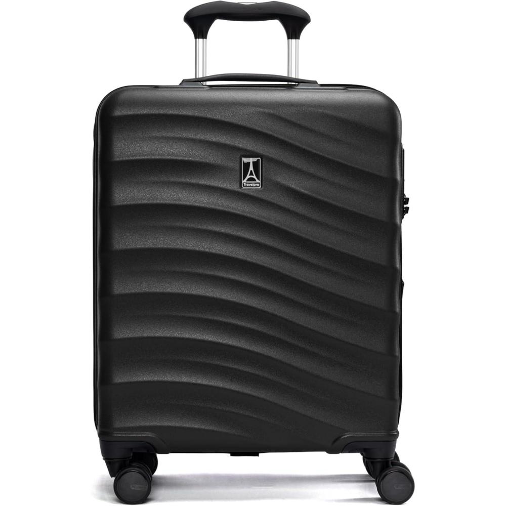 imageTravelpro Maxlite Air V2 Hardside Expandable Carry on Luggage 8 Spinner Wheels Lightweight Hard Shell Suitcase TSA lock Black Compact Carry On 20InchBlack