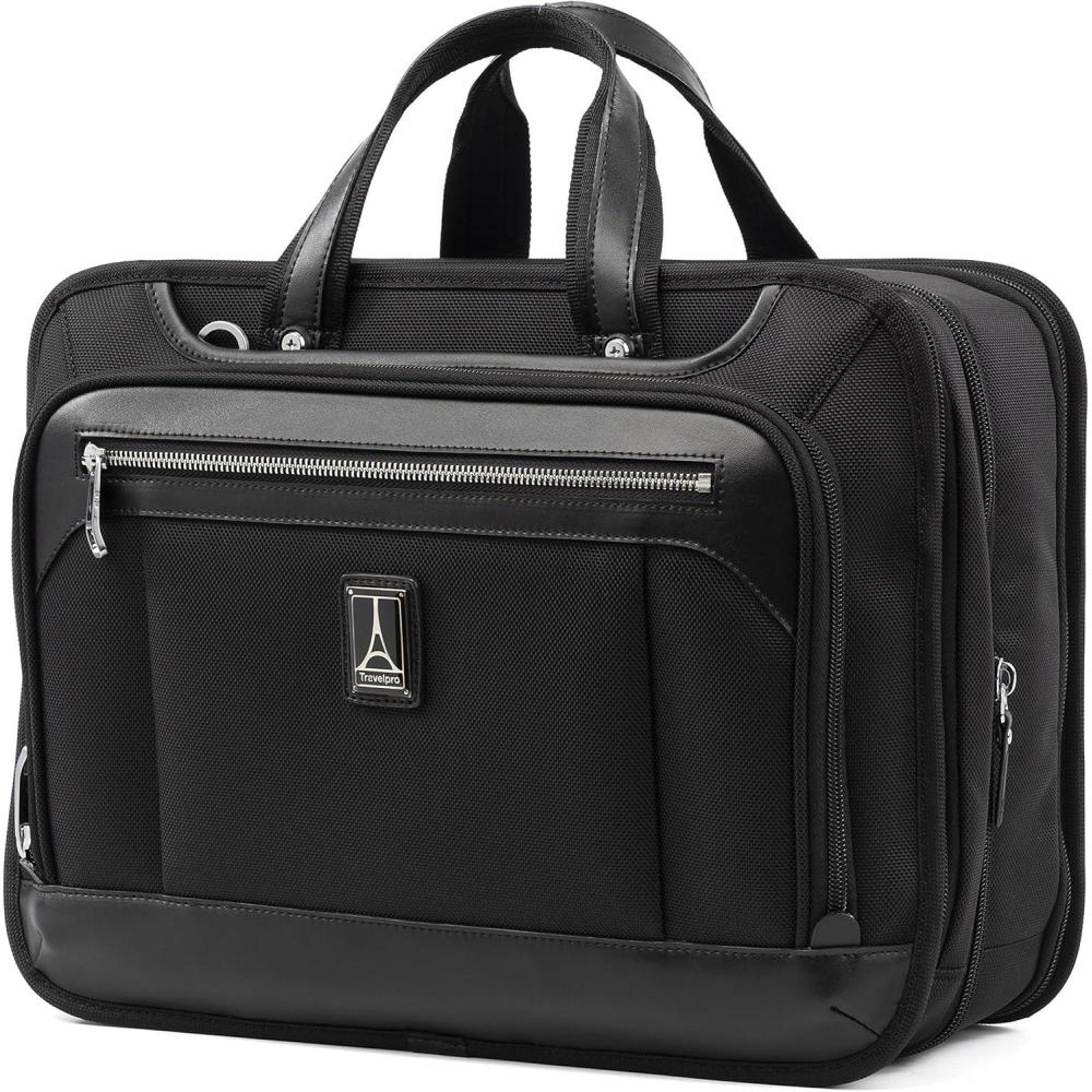 imageTravelpro Platinum Elite Expandable Business Laptop Briefcase Fits up to 156 Laptop Work School Travel Men and WomenShadow Black