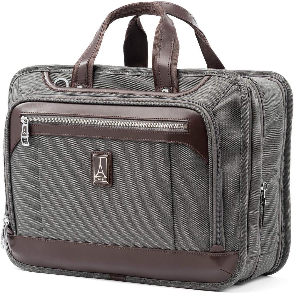 imageTravelpro Platinum Elite Expandable Business Laptop Briefcase Fits up to 156 Laptop Work School Travel Men and WomenVintage Grey