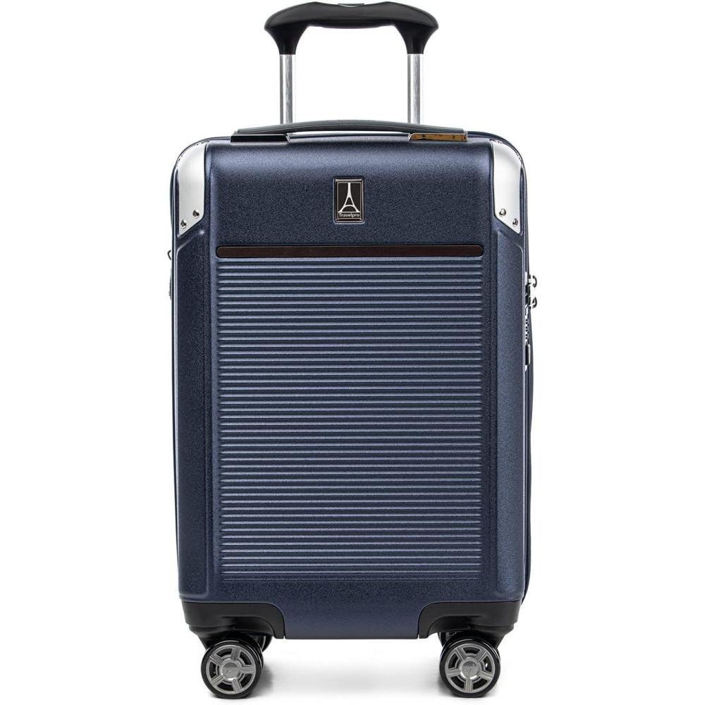 imageTravelpro Platinum Elite Hardside Expandable Carry on Luggage 8 Wheel Spinner TSA Lock Hard Shell Polycarbonate Suitcase True Navy Blue Compact Carry on 20InchTrue Navy Blue