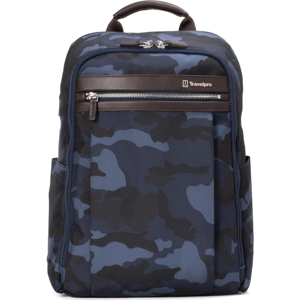 imageTravelpro Platinum Elite Slim Laptop Travel Backpack Fits up to 16 Inch Laptop Business Water Resistant Men and Women Vintage GreyNavy Camouflage