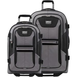 Travelpro Bold Softside Expandable Carry on Rollaboard Luggage, Carry on 22-Inch, Blue/Black(Grey/Black)