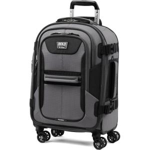 Travelpro Bold Softside Expandable Check in Spinner Luggage, Check in 26-Inch, Grey/Black(Grey/Black)
