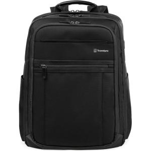 Travelpro Crew Executive Choice 3 Large Backpack Fits Up to 15.6 Laptops and Tablets, USB a and C Ports, Men and Women, Titanium Grey(Jet Black)